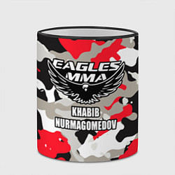 Кружка 3D Khabib Nurmagomedov: Red Camo, цвет: 3D-черный кант — фото 2