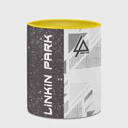 Кружка 3D Linkin Park: Grey Form, цвет: 3D-белый + желтый — фото 2