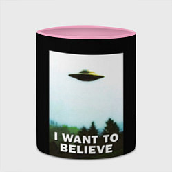 Кружка 3D I Want To Believe, цвет: 3D-белый + розовый — фото 2