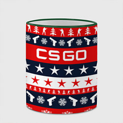 Кружка 3D CS:GO New Year, цвет: 3D-зеленый кант — фото 2