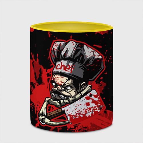 Кружка цветная Pudge Chef / 3D-Белый + желтый – фото 2