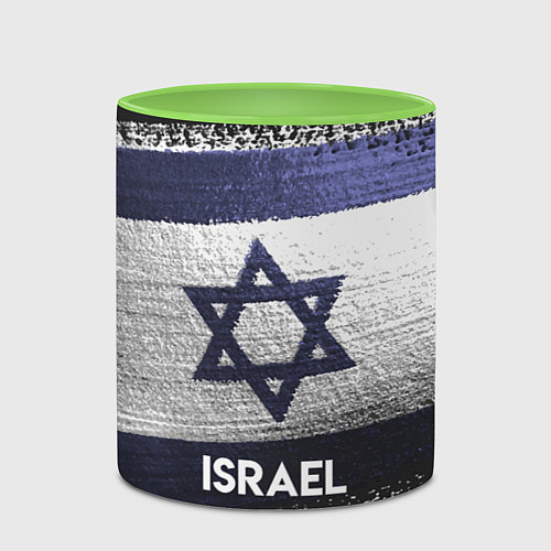 Кружка цветная Israel Style / 3D-Белый + светло-зеленый – фото 2