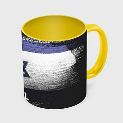 Кружка 3D Israel Style, цвет: 3D-белый + желтый