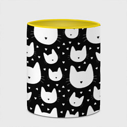 Кружка 3D Love Cats Pattern, цвет: 3D-белый + желтый — фото 2