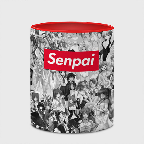 Кружка цветная SENPAI Stories / 3D-Белый + красный – фото 2