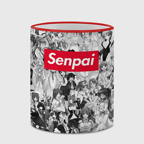 Кружка цветная SENPAI Stories / 3D-Красный кант – фото 2