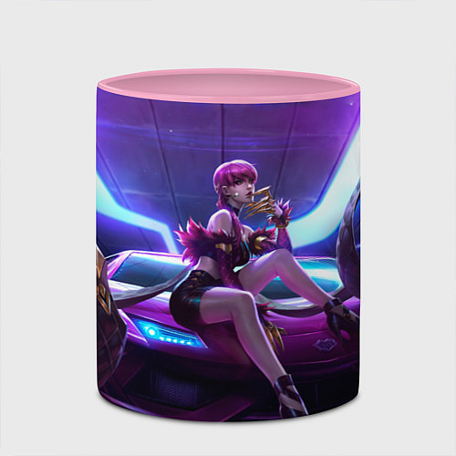 Кружка цветная Evelynn / 3D-Белый + розовый – фото 2