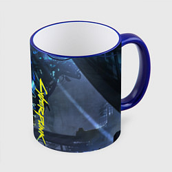 Кружка 3D Cyberpunk 2077, цвет: 3D-синий кант