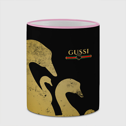 Кружка цветная GUSSI: Gold Edition / 3D-Розовый кант – фото 2