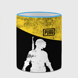 Кружка 3D PUBG: Yellow Grunge, цвет: 3D-небесно-голубой кант — фото 2
