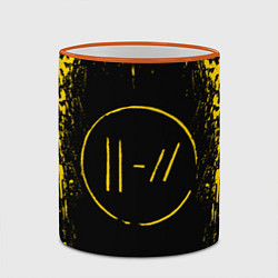 Кружка 3D 21 Pilots: Yellow & Black, цвет: 3D-оранжевый кант — фото 2