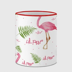 Кружка 3D Lil Peep: Pink Flamingo, цвет: 3D-красный кант — фото 2