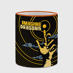 Кружка 3D Imagine Dragons: Vinyl, цвет: 3D-оранжевый кант — фото 2