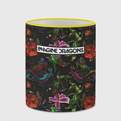 Кружка 3D Imagine Dragons: Ink, цвет: 3D-желтый кант — фото 2