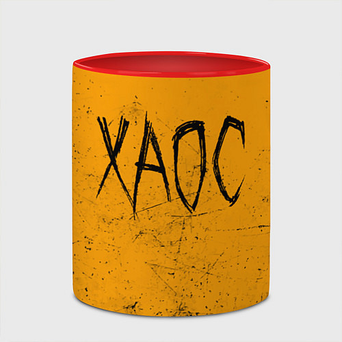 Кружка цветная GONE Fludd ХАОС / 3D-Белый + красный – фото 2