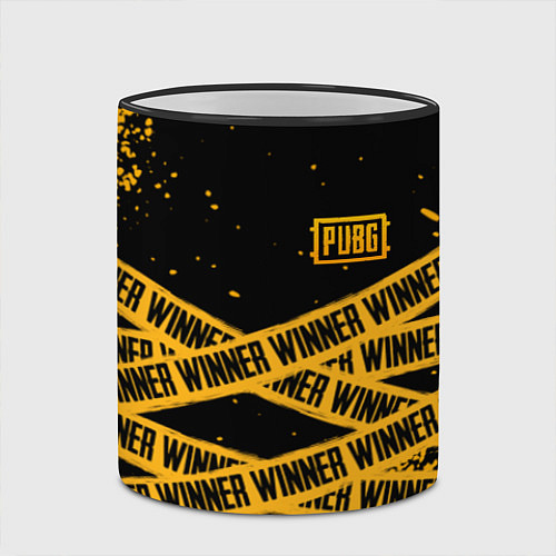 Кружка цветная PUBG: Only Winner / 3D-Черный кант – фото 2