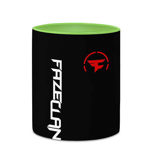 Кружка цветная FaZe Clan: E-Sports / 3D-Белый + светло-зеленый – фото 2