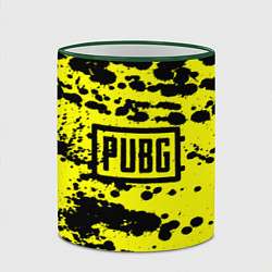 Кружка 3D PUBG: Yellow Stained, цвет: 3D-зеленый кант — фото 2