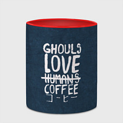 Кружка 3D Ghouls Love Coffee, цвет: 3D-белый + красный — фото 2