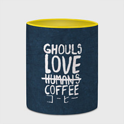 Кружка 3D Ghouls Love Coffee, цвет: 3D-белый + желтый — фото 2