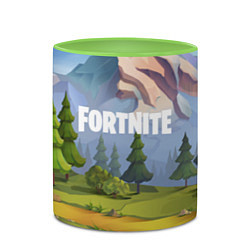 Кружка 3D Fortnite: Forest View, цвет: 3D-белый + светло-зеленый — фото 2