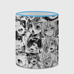 Кружка 3D Ahegao Babes, цвет: 3D-небесно-голубой кант — фото 2