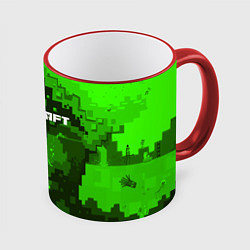 Кружка 3D Minecraft: Green World, цвет: 3D-красный кант
