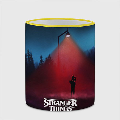 Кружка цветная Stranger Things: Red Lantern / 3D-Желтый кант – фото 2