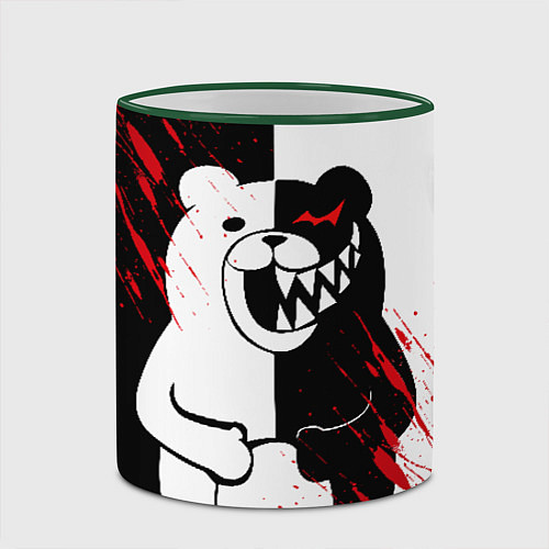 Кружка цветная MONOKUMA / 3D-Зеленый кант – фото 2