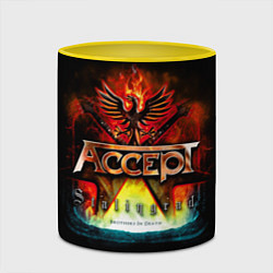 Кружка 3D Accept: Flame Eagle, цвет: 3D-белый + желтый — фото 2