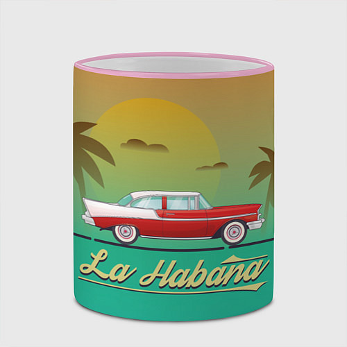 Кружка цветная La Habana / 3D-Розовый кант – фото 2