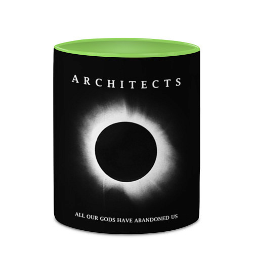 Кружка цветная Architects: Black Eclipse / 3D-Белый + светло-зеленый – фото 2