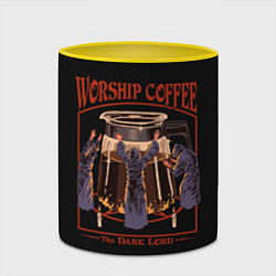 Кружка 3D Worship Coffee, цвет: 3D-белый + желтый — фото 2