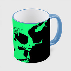 Кружка 3D Slipknot: Acid Skull, цвет: 3D-небесно-голубой кант