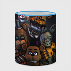 Кружка 3D Five Nights at Freddy's, цвет: 3D-небесно-голубой кант — фото 2