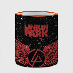 Кружка 3D Linkin Park: Red Airs, цвет: 3D-оранжевый кант — фото 2