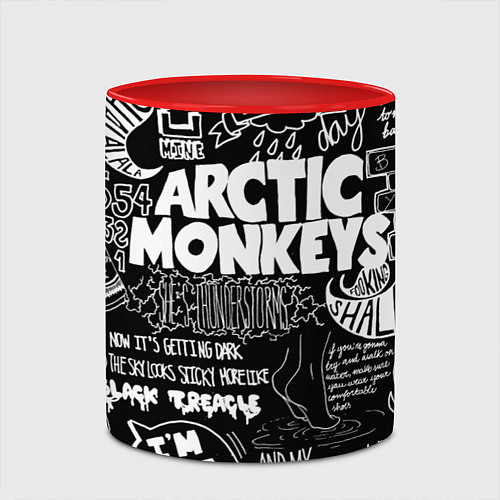 Кружка цветная Arctic Monkeys: I'm in a Vest / 3D-Белый + красный – фото 2