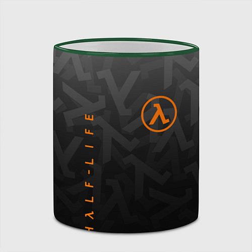 Кружка цветная Half-Life / 3D-Зеленый кант – фото 2