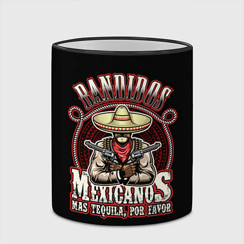 Кружка цветная Bandidos / 3D-Черный кант – фото 2