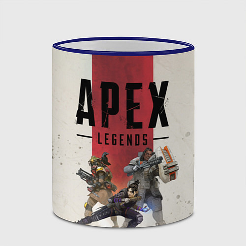 Кружка цветная Apex Legends / 3D-Синий кант – фото 2