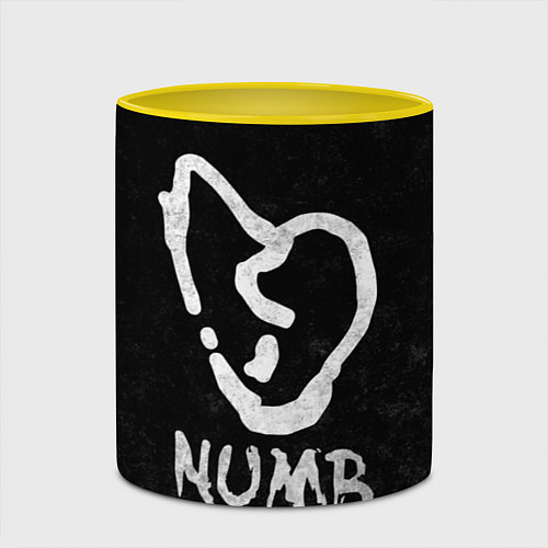 Кружка цветная XXXTentacion: Numb / 3D-Белый + желтый – фото 2