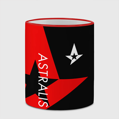 Кружка цветная Astralis: Cybergaming / 3D-Красный кант – фото 2