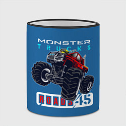 Кружка 3D Monster trucks, цвет: 3D-черный кант — фото 2