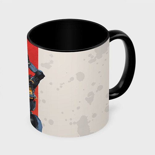 Кружка цветная Apex Legends: Pathfinder / 3D-Белый + черный – фото 1