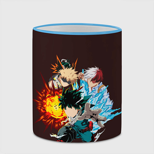 Кружка цветная Моя Геройская Академия / 3D-Небесно-голубой кант – фото 2