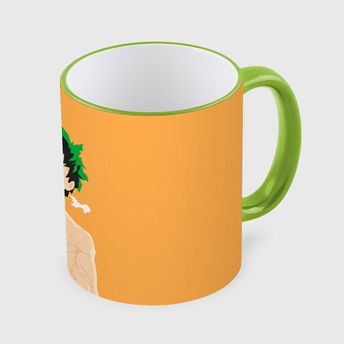 Кружка цветная Моя Геройская Академия / 3D-Светло-зеленый кант – фото 1