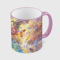 Кружка 3D My Hero Academia абстракция, цвет: 3D-розовый кант