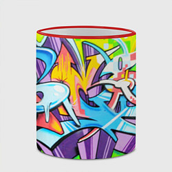 Кружка 3D Неоновая кислота, цвет: 3D-красный кант — фото 2