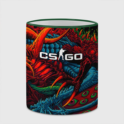 Кружка цветная CS:GO Hyper Beast / 3D-Зеленый кант – фото 2