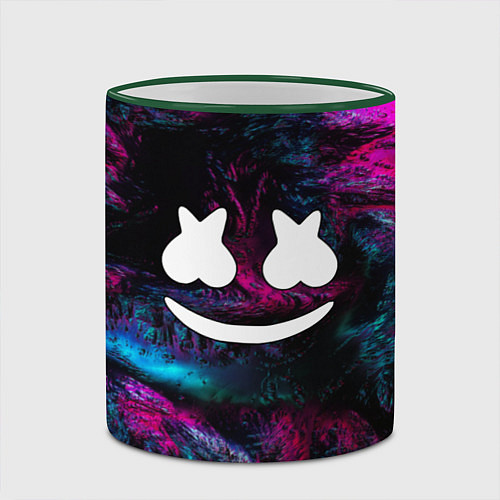 Кружка цветная Marshmello NEON / 3D-Зеленый кант – фото 2